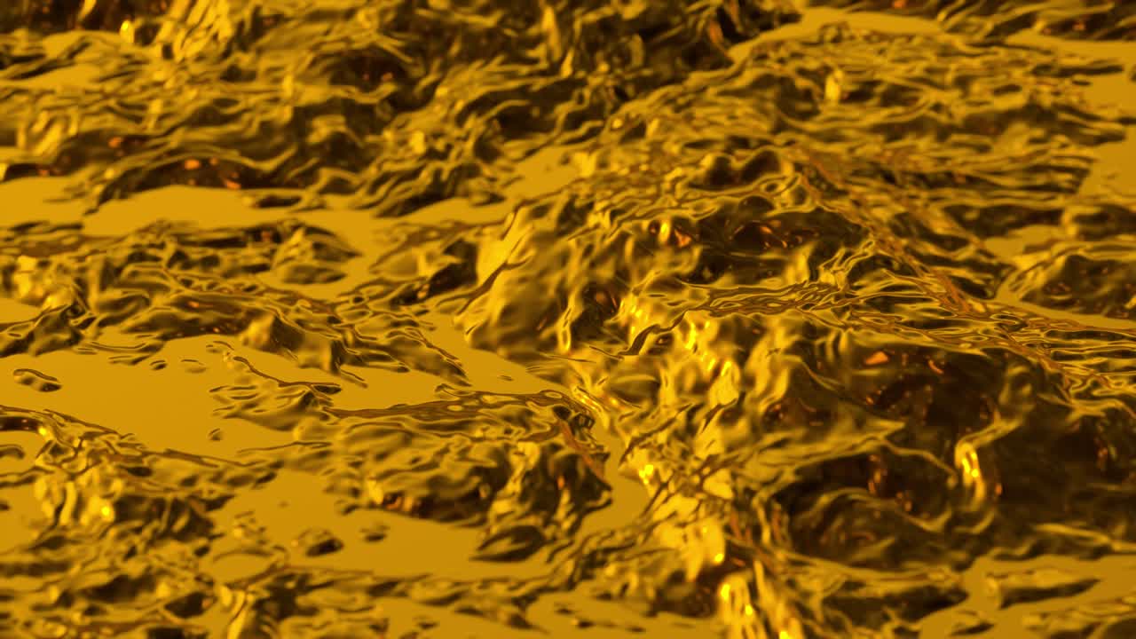 movimiento rápido del líquido de oro derretido