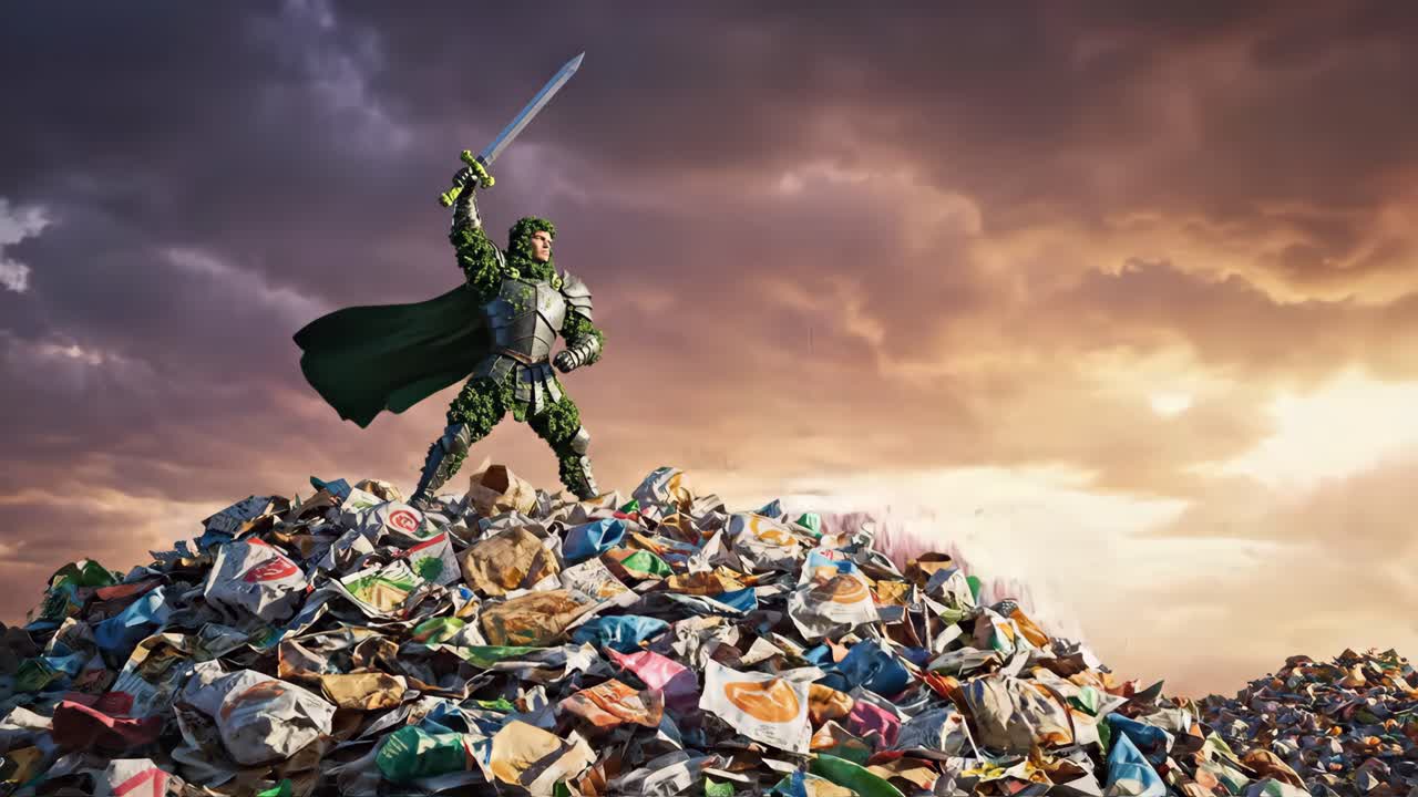 Warrior versus Donut Monster