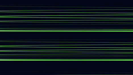 bold green lines stretch across dark background