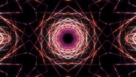 4k gráficos de movimiento computarizados de patrones de malla de alambre de alta tecnología futurista bucle sin costuras. animación fractal caleidoscopio. diseño de movimiento psicodélico. bucles dj vj. transformaciones. plantilla para el diseño.
