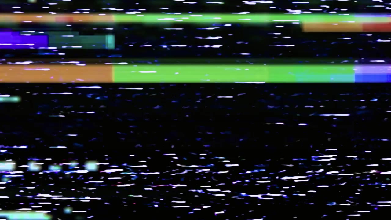 Retro VHS Television Static with Glitch and Noise Interference
