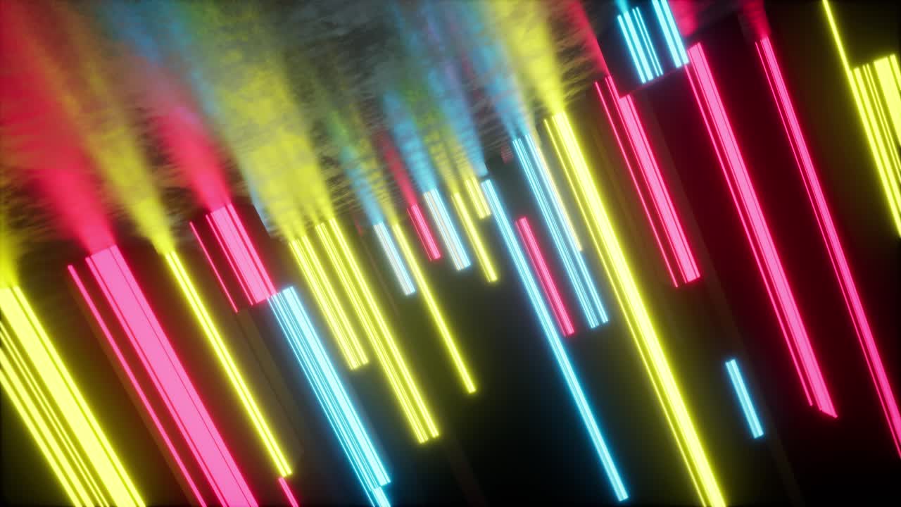 Vibrant Neon Light Bars Abstract Background