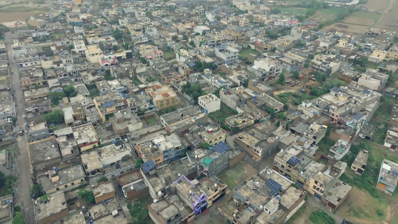 Aerial top shot of Rawalpindi city in Islamabad, Pakistan during daytime