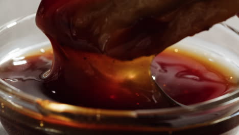 dipping sauce in glass bowl