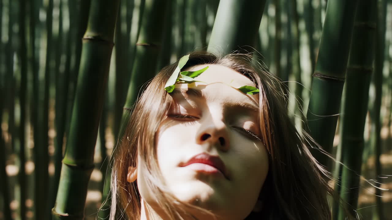 Woman in a Bamboo Forest