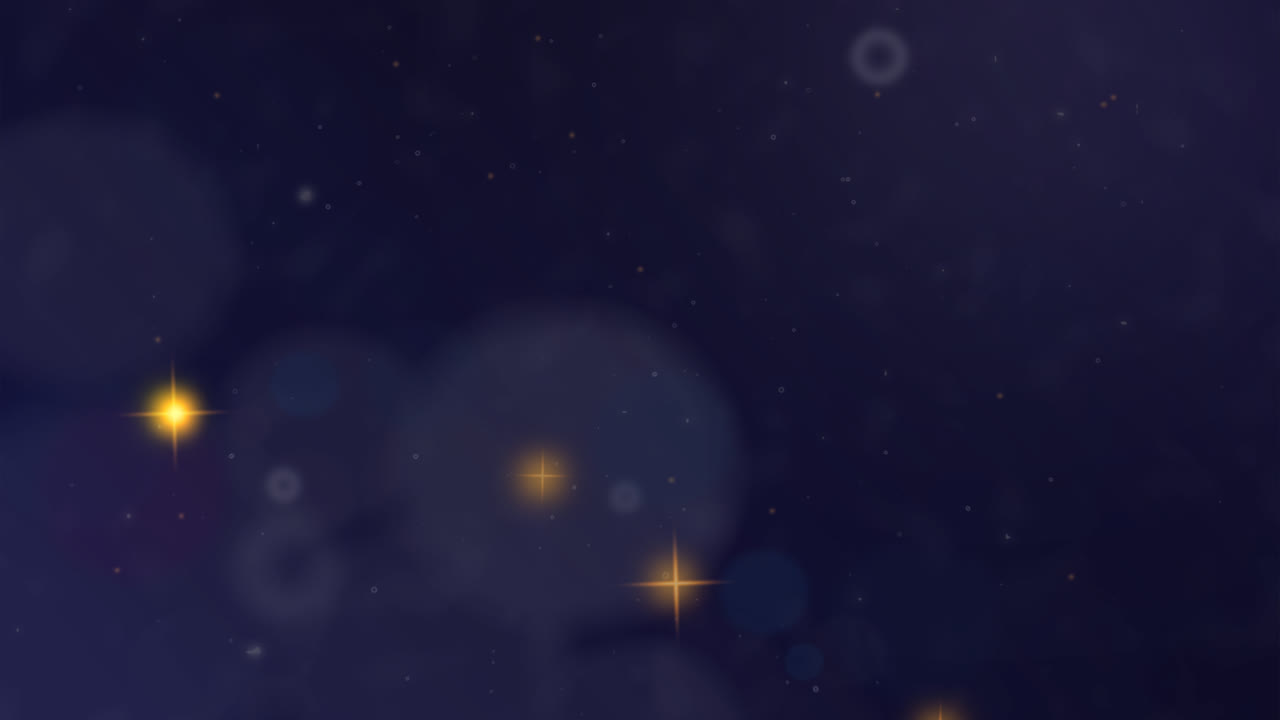 Motion Graphic of Golden particles bokeh decorative background