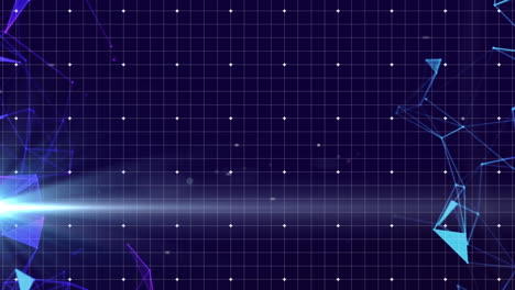 animation of network of connections on blue background