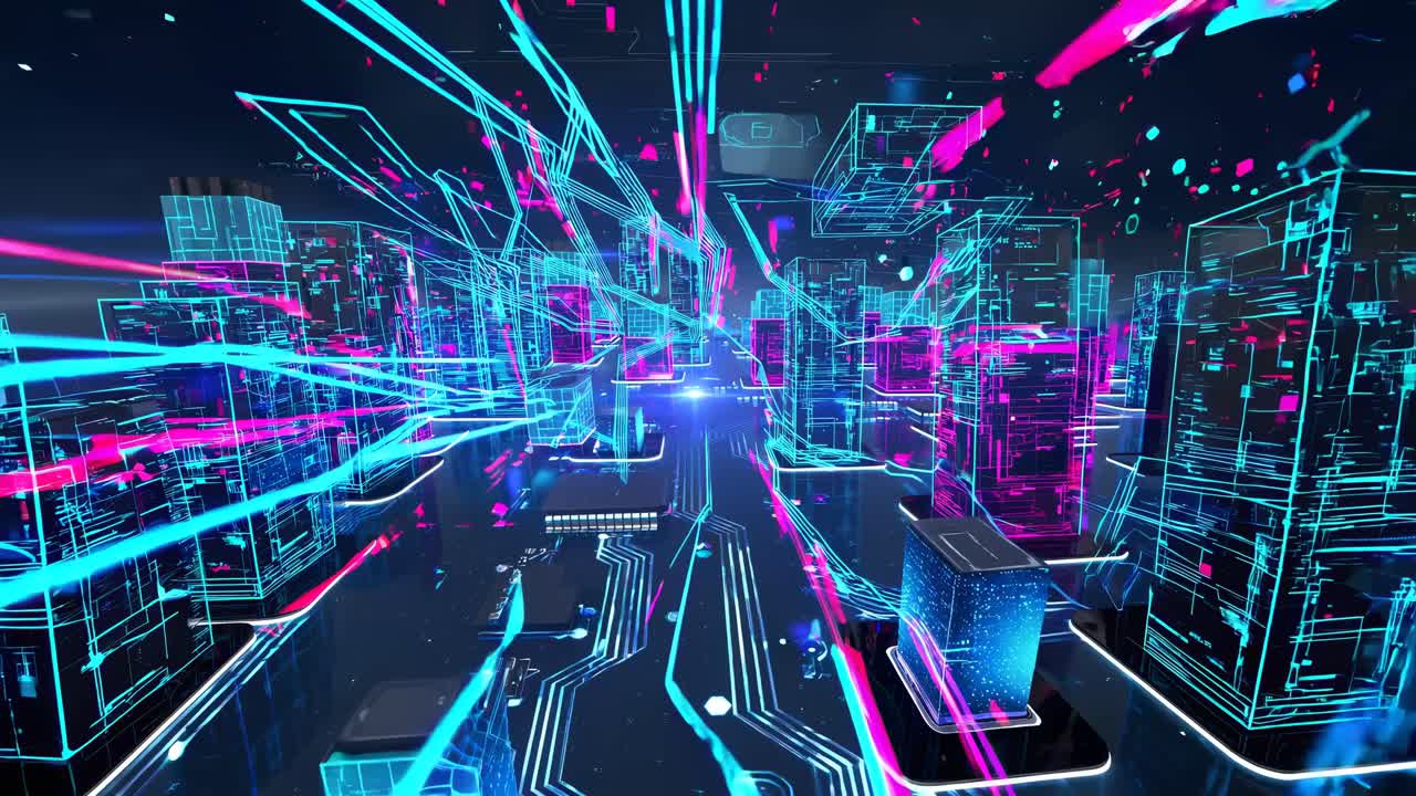 El paisaje urbano cyberpunk