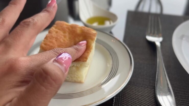 Pressing on Focaccia Bread Bouncy Consistency