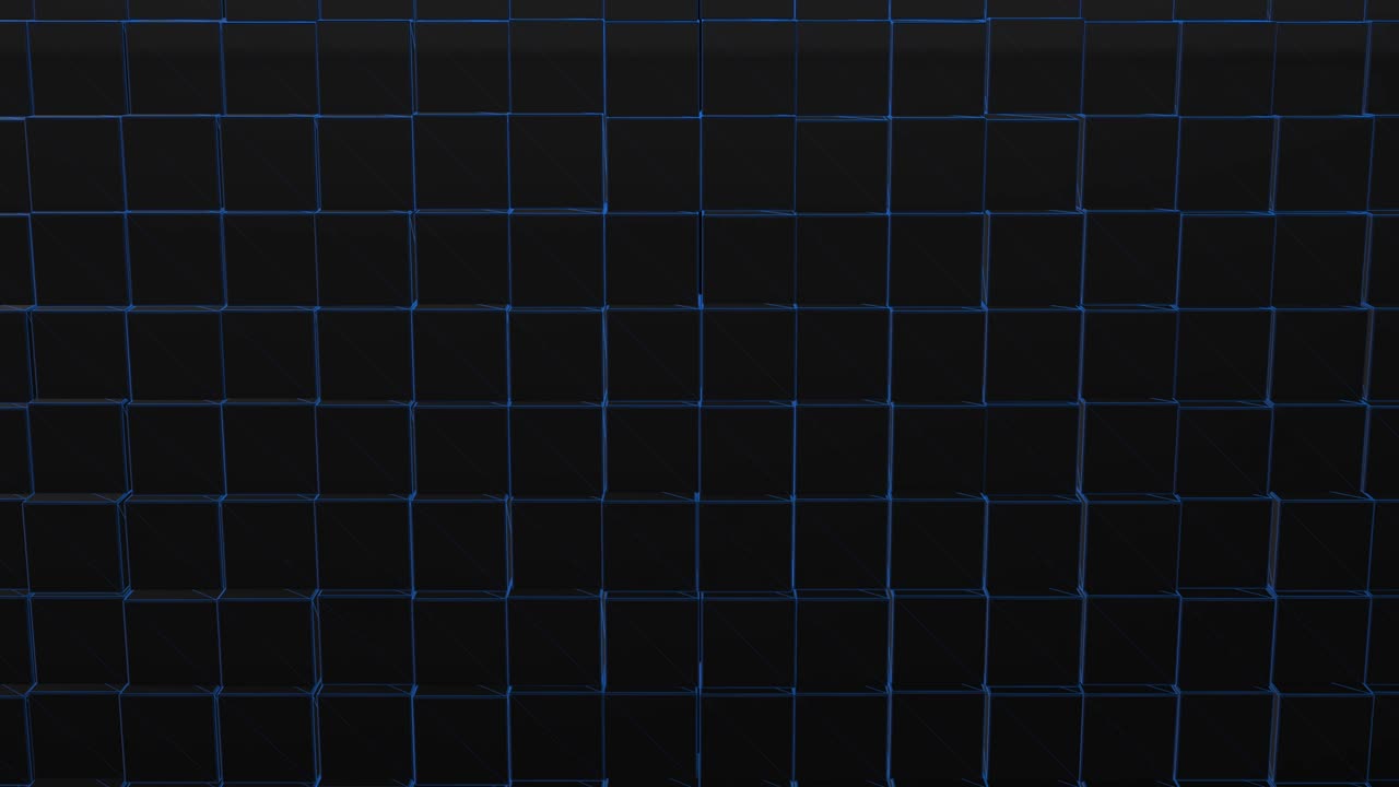 움직이는 큐브 표면의 검은 벽으로 추상적인 배경.