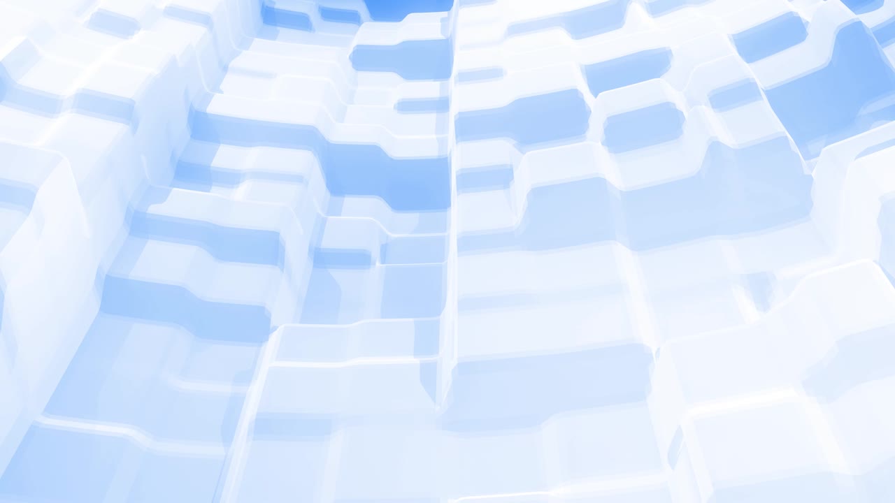 stylish blue white creative abstract low poly background in 4k. Abstract wavy pattern move on surface in loop. Smooth soft seamless animation. Simple minimalistic geometric bg.