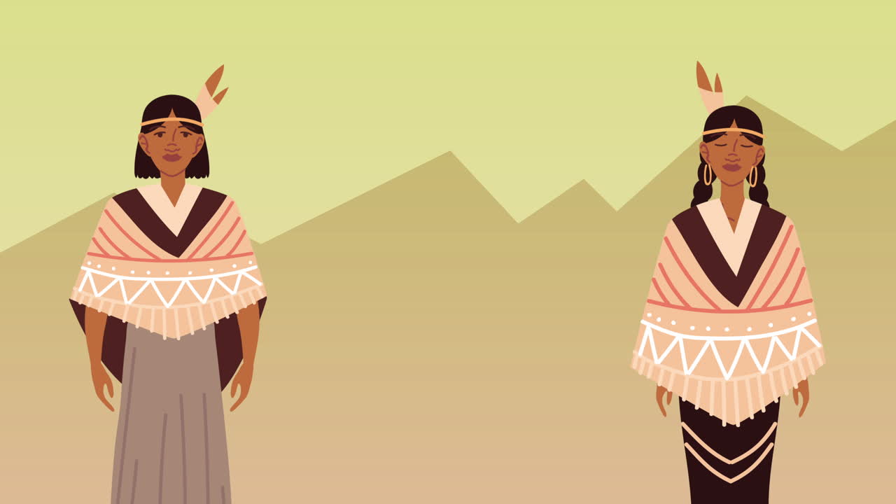 인디게누스 커플, 인종, 캐릭터, 애니메이션