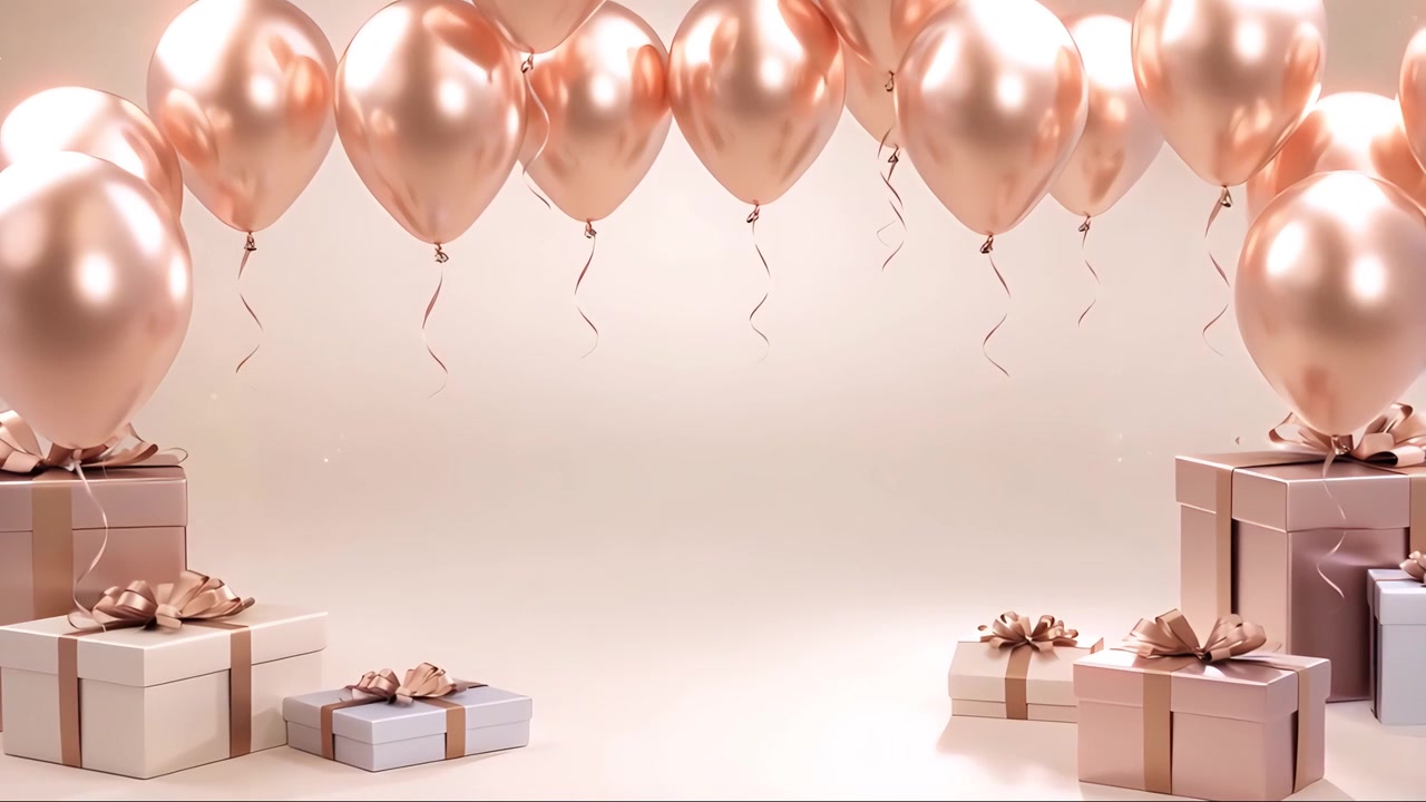 Balonlu doğum günü arka planı 4K