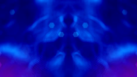las partículas forman una línea, una cuadrícula de superficie o un misterioso espacio virtual. animación 3d sin costuras como fondo de ciencia ficción digital de partículas brillantes con profundidad de campo, bokeh. cuerdas azules 13
