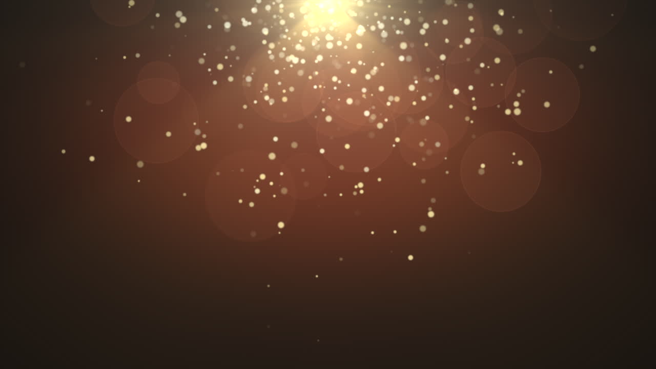 partículas abstratas de vôo e movimento e bokeh redondo