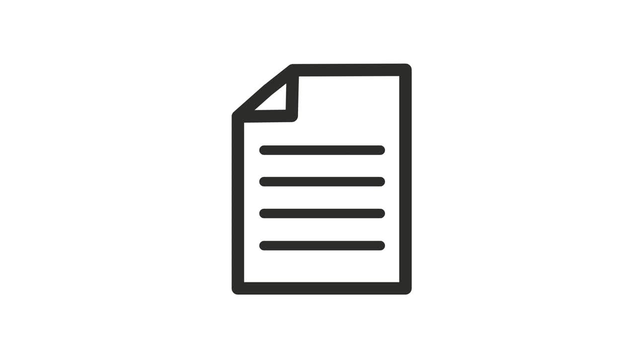 Black line Document icon isolated on white background. File icon. Checklist icon. Business concept.