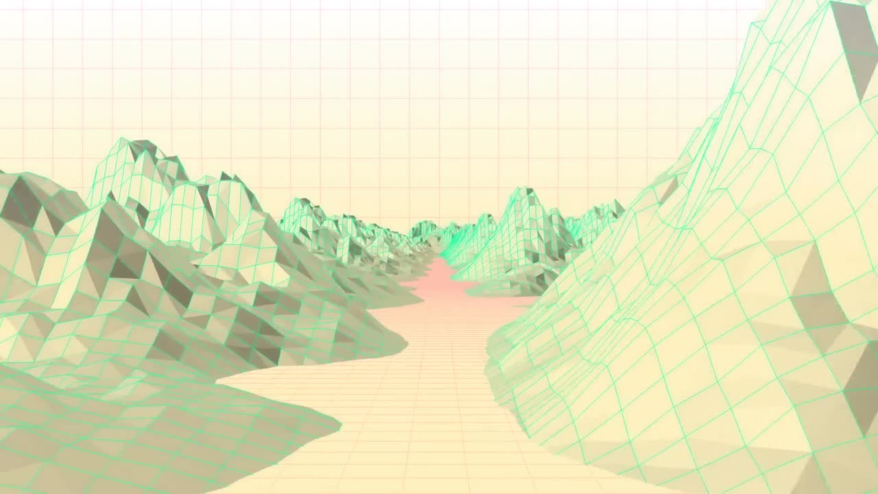 산의 디지털로 생성된 비디오