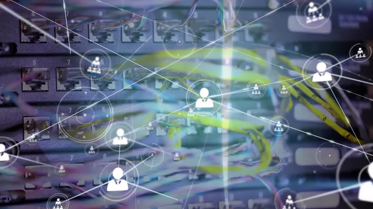 animación del procesamiento de datos a través del servidor