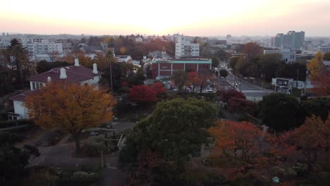 Skyline-Aerial-view-in-Motomachi,-Yokohama