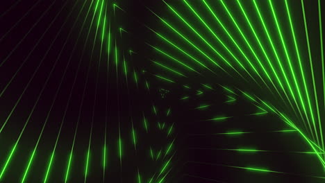 Pulsspur-Neongrüne-Dreiecke-In-Helix-Auf-Schwarzem-Farbverlauf