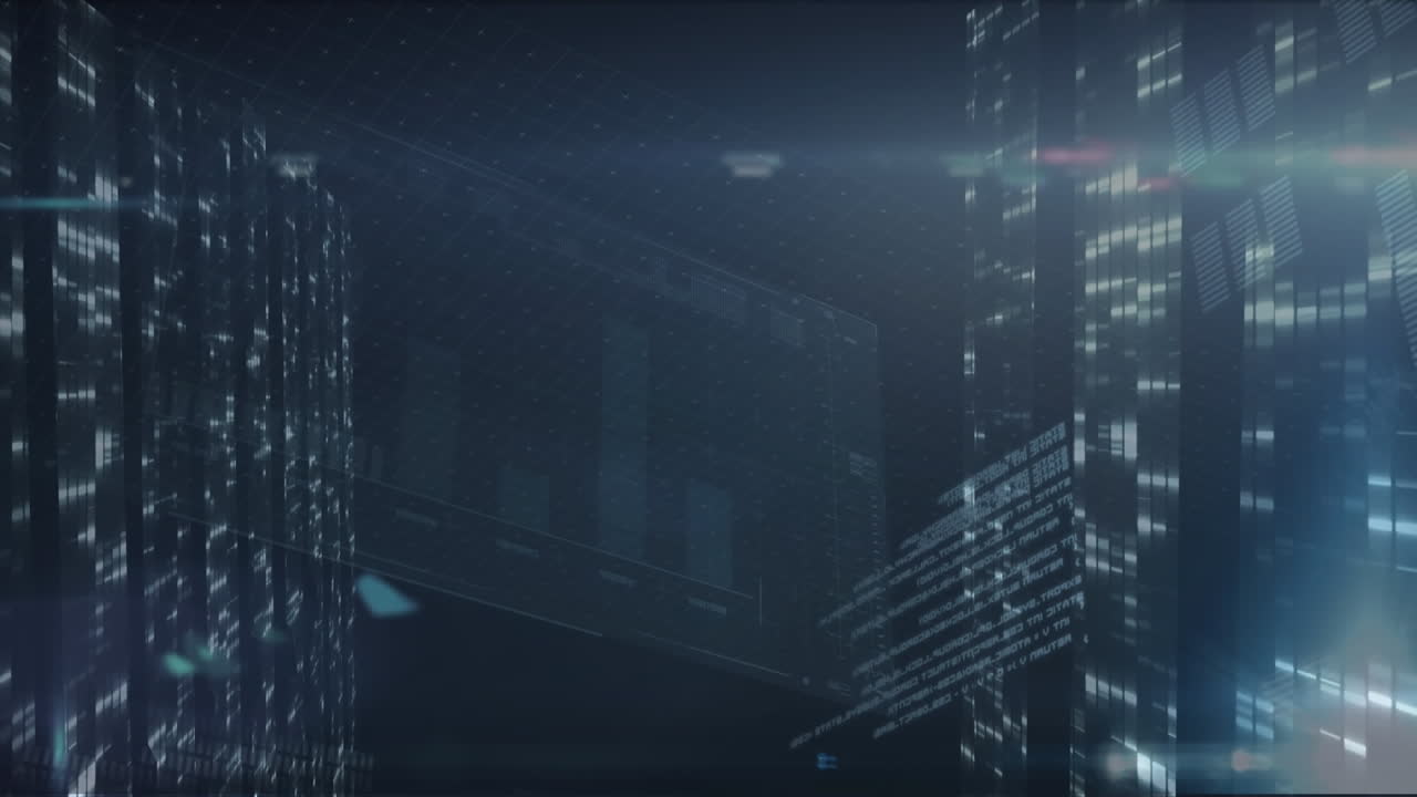 Animation of screens with data processing over computer servers