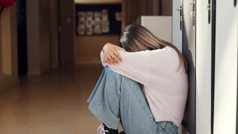 Stress,-depression-and-student-on-floor-in-college