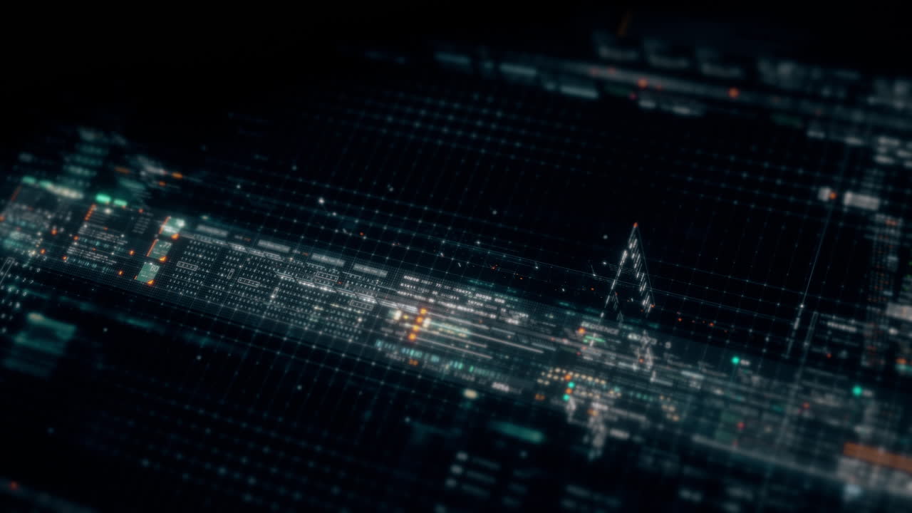Abstract particle motion with vibrant colors, digital flowing particles, VR, futuristic sci-fi, tech innovation, and immersive cyber space background