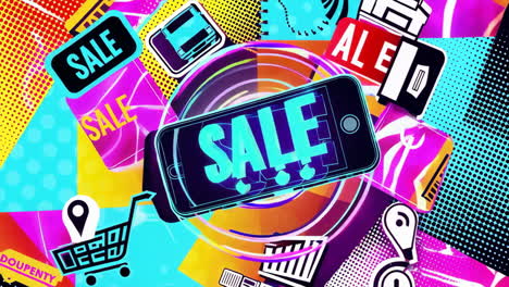 vibrant online sale promotion background