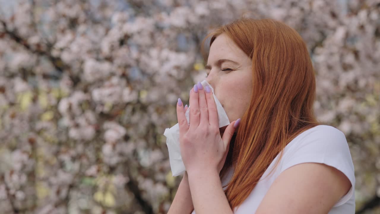 Woman with Allergies