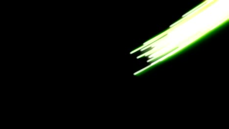 línea de ondas voladoras de energía rápida con luces intermitentes.