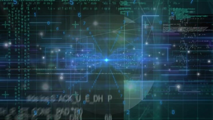 Animation of network of connections over data processing