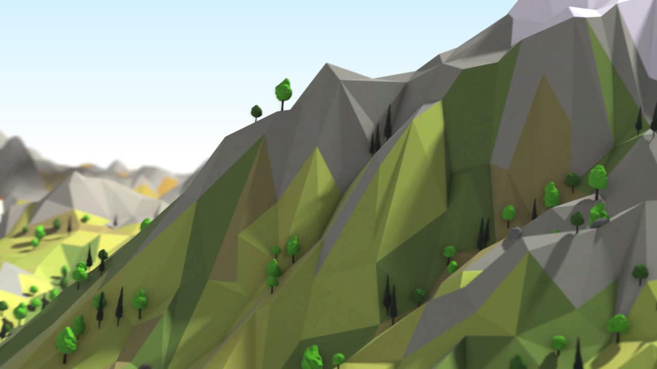 modelo low poly del sur de españa y la costa del sol - desde las cadenas montañosas hasta los pueblos encalados