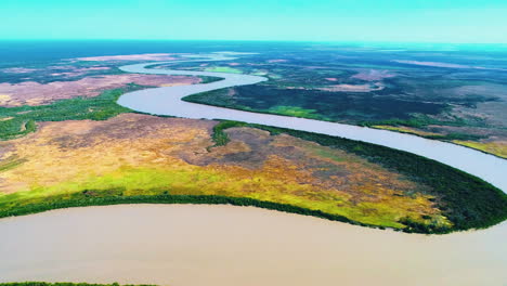 drone shot of south alligator river