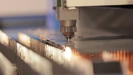 cnc laser cutting of metal, modern industrial technology.