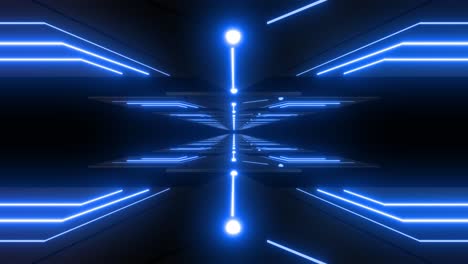 neon blue tunnel 3d graphic