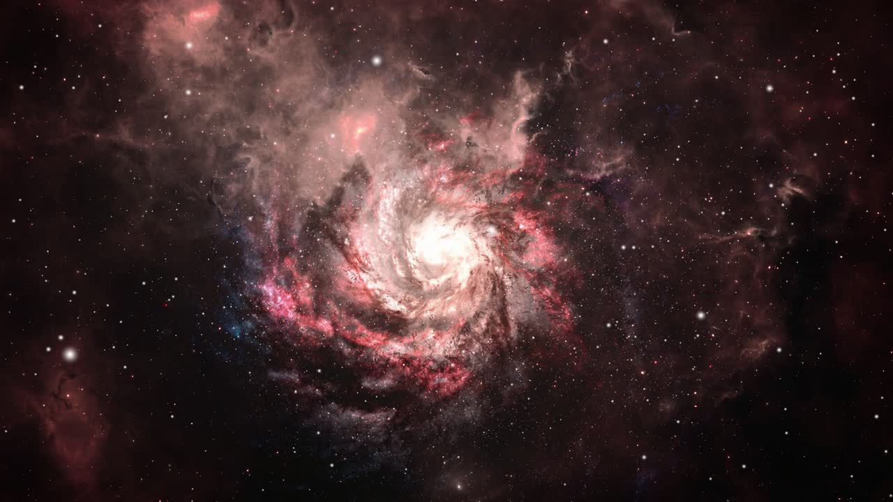 galaxia roja en el universo 4k