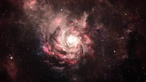 red galaxy in the universe 4k