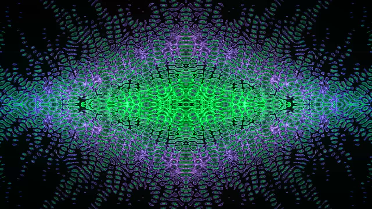 Sfondo astratto caleidoscopico geometrico. Motivo 4K continuo. Bella texture a mosaico caleidoscopico.