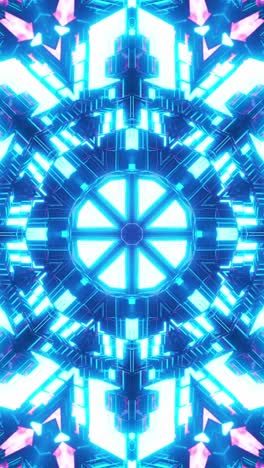 very colorful and abstract design with dark background. kaleidoscope vj loop vertical