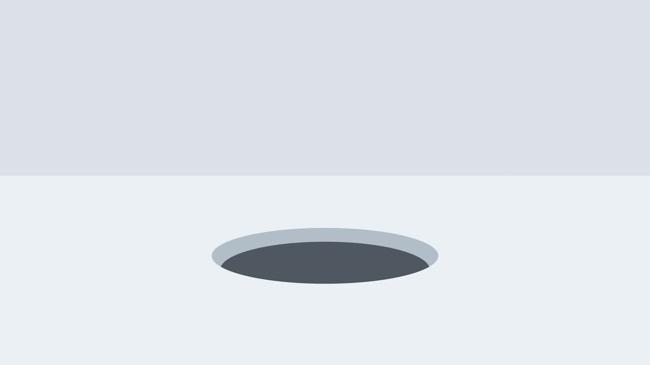 el hombre de negocios cae en el agujero. concepto de riesgo. ilustración de bucle en estilo plano.