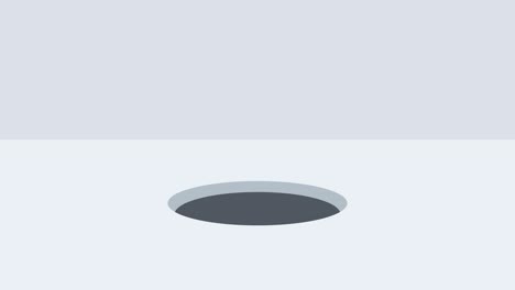 el hombre de negocios cae en el agujero. concepto de riesgo. ilustración de bucle en estilo plano.