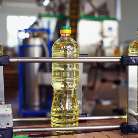 sunflower oil in bottles