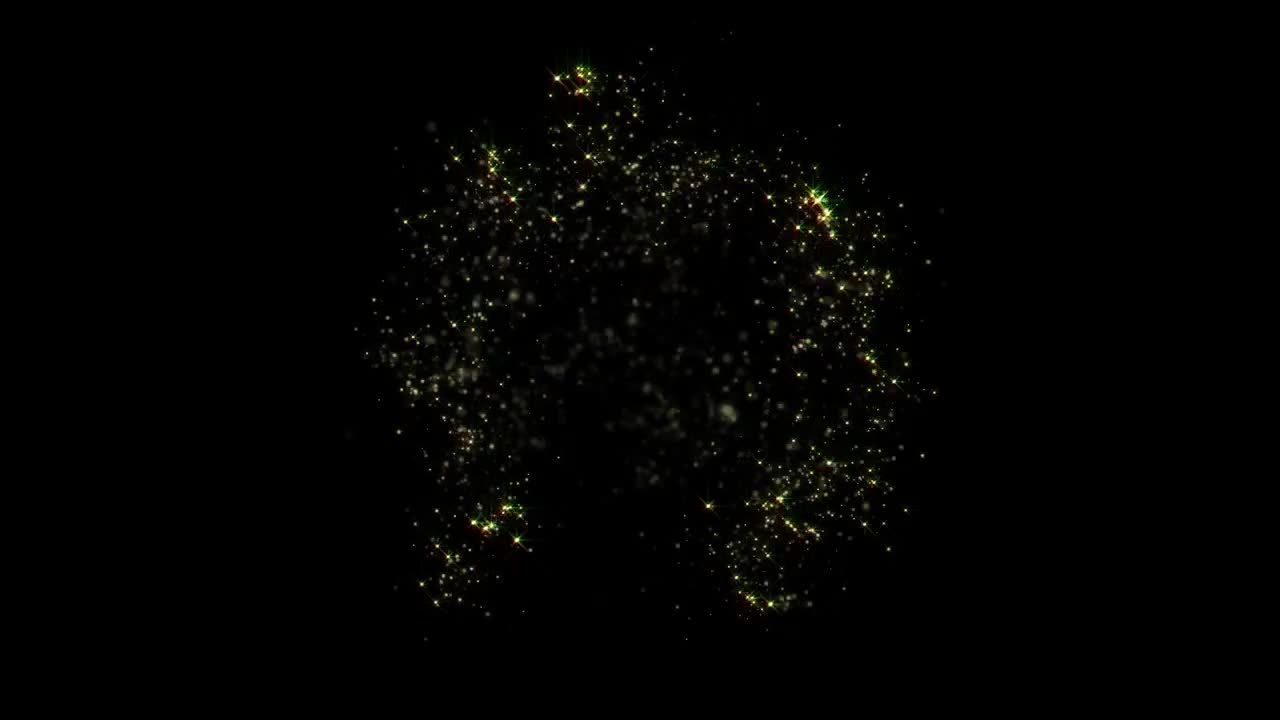 Christmas Glitter Particles Explosion