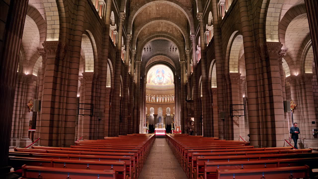 Monaco City, Monaco - October 14, 2024: The inside of the Monaco Cathedral in the Old Town