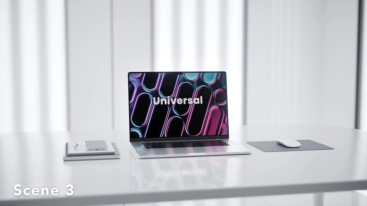 Laptop Pro Mockup - Futuristic Tech Lab - 6-SET AE Template