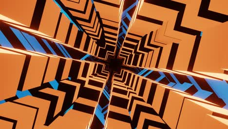 cubic orange tunnel. vj loop