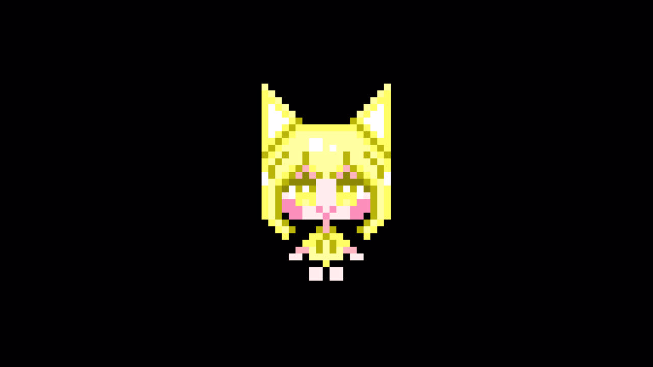 Pixel Cat girl sitting short hair Looping animation pack. 1080p (3).mov