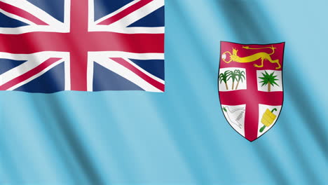 flag of country fiji also known as fiji islands waving in the wind