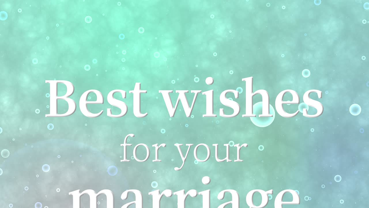 당신의 결혼에 대한 가장 좋은 소원 문자 메시지 애니메이션 모션 그래픽