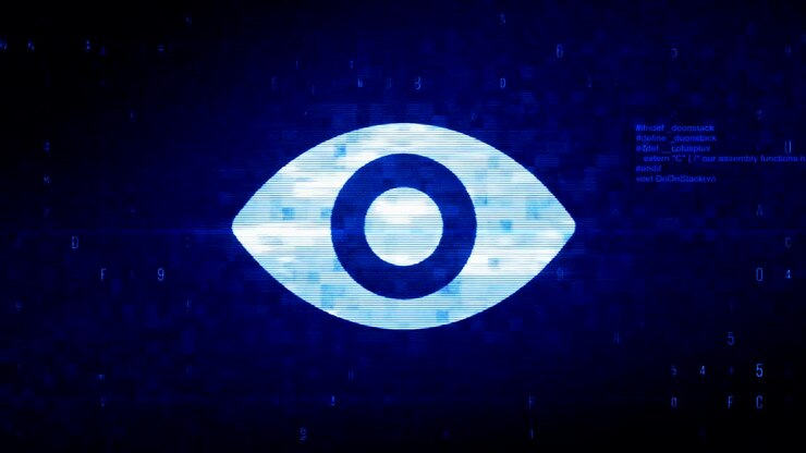Human Face eye view Symbol Digital Pixel Noise Error Animation.